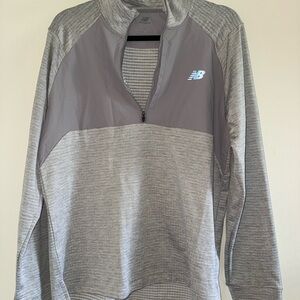 New Balance Gray Quarter-Zip Pullover NEW